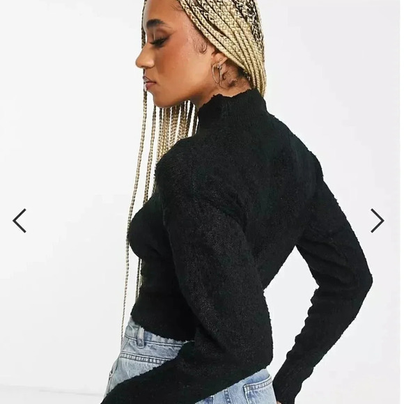 Threadbare Coconut | Black Turtle Neck Sweater - Size 8 - Picture 2 of 4